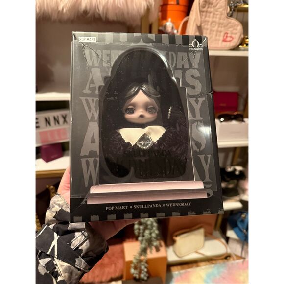 New SKULLPANDA x Wednesday Plush (Classic Dress Version) - Popmart NYC Pop-Up - Picture 4 of 5